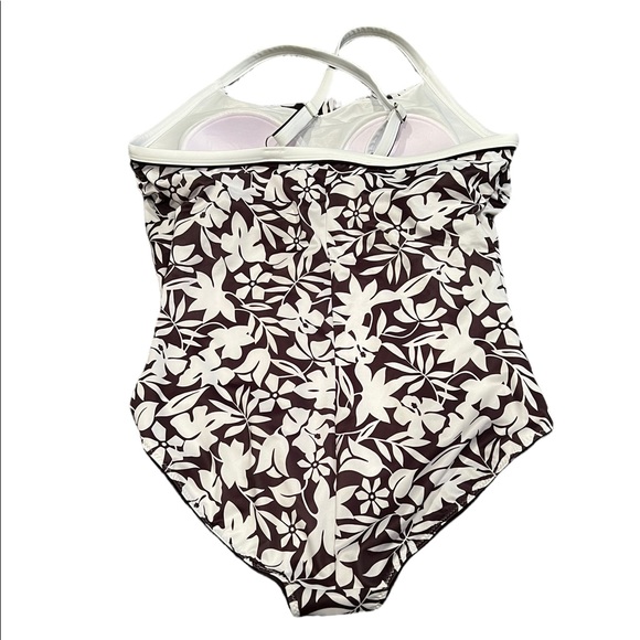 NEW Womens Lands End One Piece Swimsuit Havana 16W - Picture 1 of 9